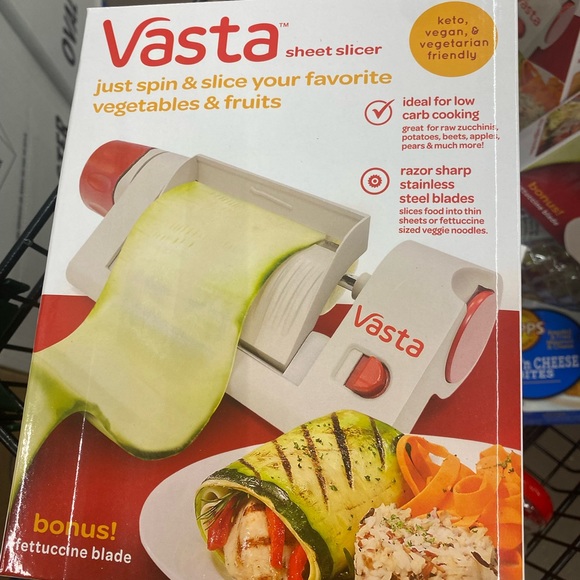 2 box Vasta Veggie & Fruit Sheet Slicer, Stainless Steel Blade, 2 Attachements - Picture 3 of 3